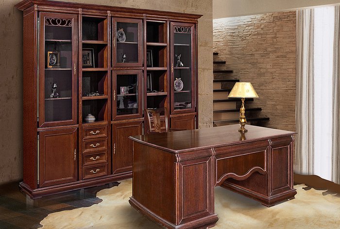 Стол письменный Оскар коричневого цвета - лучшие Письменные столы в INMYROOM
