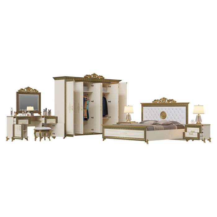 Спальня Версаль цвета слоновой кости - лучшие Спальные гарнитуры в INMYROOM
