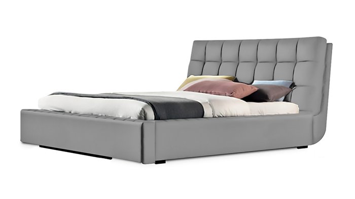 Кровать Отони 160х200 серого цвета 