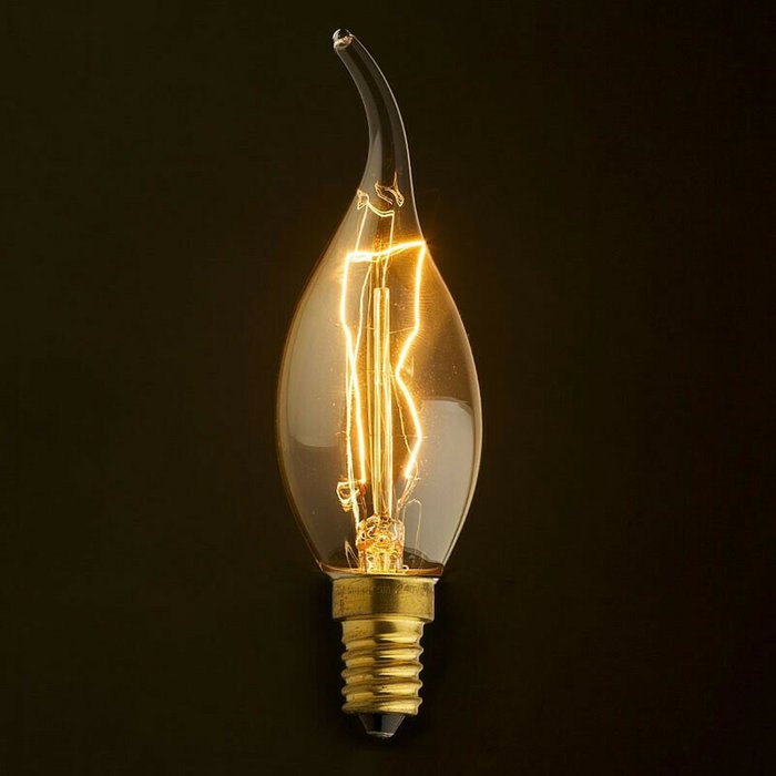 Ретро лампа накаливания E14 60W 220V 3560-TW формы свечи - купить Лампочки по цене 320.0