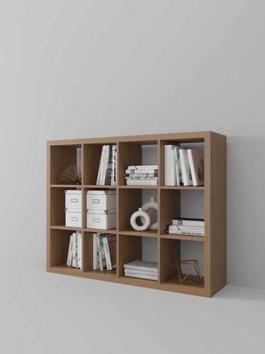 Стеллаж Piano 4x3 бежевого цвета - лучшие Стеллажи в INMYROOM Стеллаж Piano 4x3 бежевого цвета - лучшие Стеллажи в INMYROOM