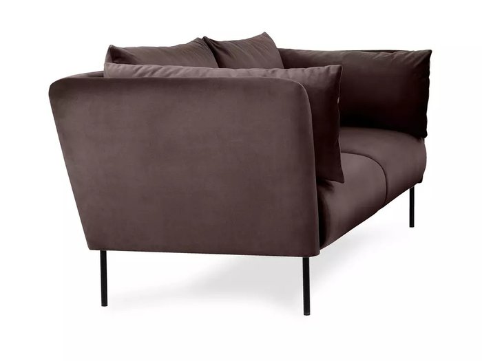 Диван Copenhagen в обивке из велюра темно-коричневого цвета - лучшие Прямые диваны в INMYROOM