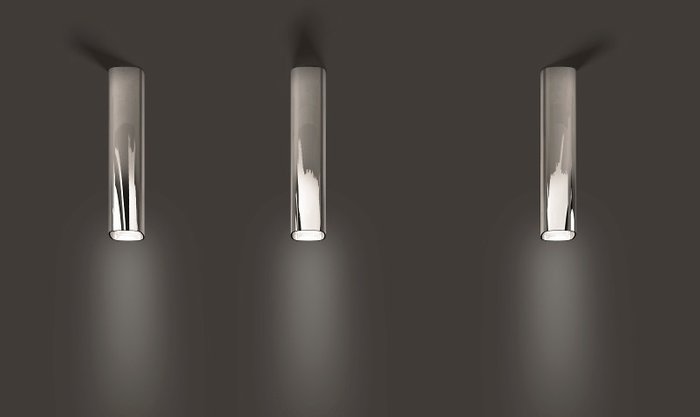 Потолочный светильник Leucos "SYDNEY" с плафоном из серого лакированного алюминия - купить Потолочные светильники по цене 22190.0