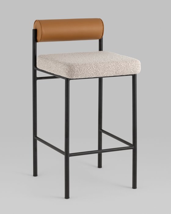 Полубарный стул Балла бежевого цвета - купить Барные стулья по цене 14490.0