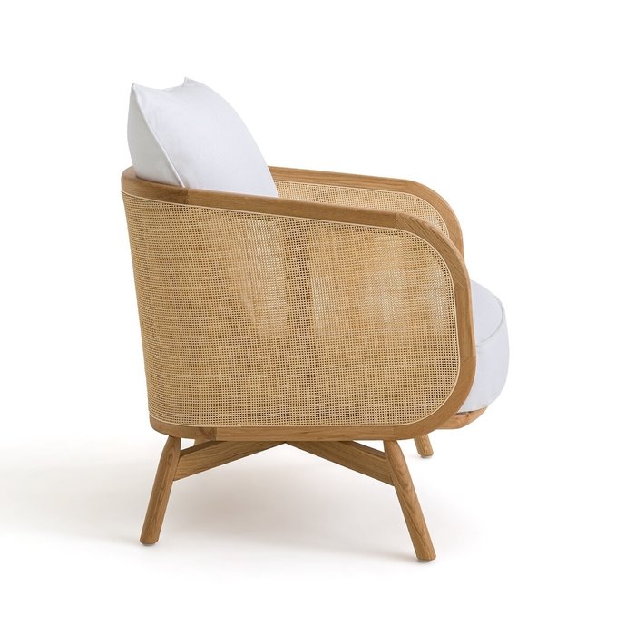 Кресло из хлопка и льна Cornelius белого цвета - лучшие Интерьерные кресла в INMYROOM