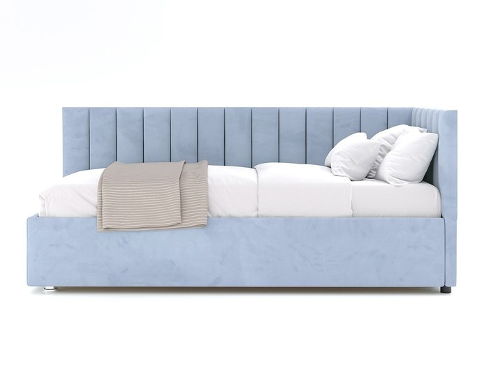 Кровать Negga Mellisa 120х200 серо-голубого цвета с подъемным механизмом правая - купить Кровати для спальни по цене 50500.0