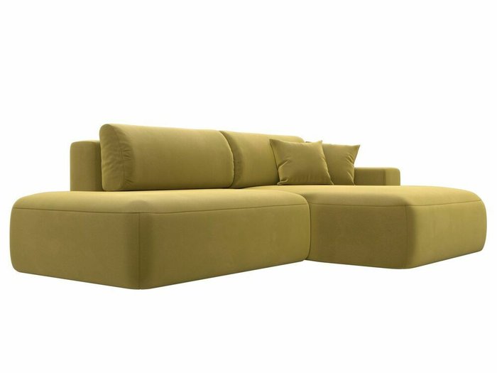 Угловой диван-кровать Лига 036 Модерн желтого цвета правый угол - лучшие Угловые диваны в INMYROOM