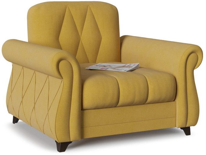 Кресло Эвора Yellow желтого цвета