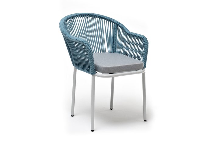 Стул Лион бирюзово-серого цвета - лучшие Садовые стулья в INMYROOM