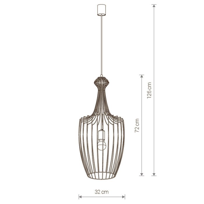 Подвесной светильник Luksor 8847 (металл, цвет черный) - купить Подвесные светильники по цене 17950.0