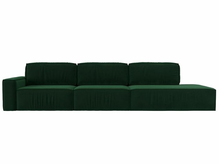 Диван-кровать Прага Модерн Лонг темно-зеленого цвета подлокотник слева - купить Прямые диваны по цене 99999.0