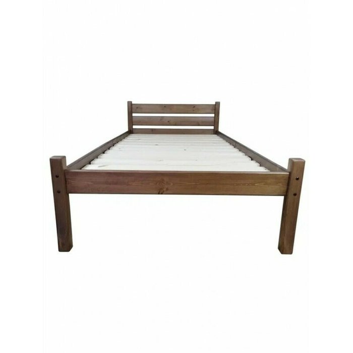 Кровать односпальная Классика Компакт сосновая 70х190 цвета темный дуб - купить Одноярусные кроватки по цене 10410.0