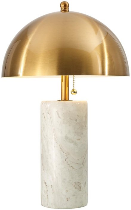 Настольная лампа с выкл. гриб Odeon Light Rufina 7088/2T бронзовый/металл/мрамор 2*LED E14 7W 220V - лучшие Настольные лампы в INMYROOM