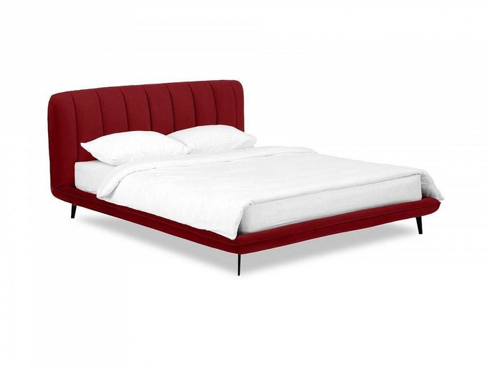 Кровать Amsterdam 180х200 бордового цвета - купить Кровати для спальни по цене 73400.0