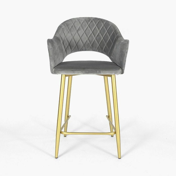 Стул барный Белладжио серо-золотого цвета - купить Барные стулья по цене 15500.0