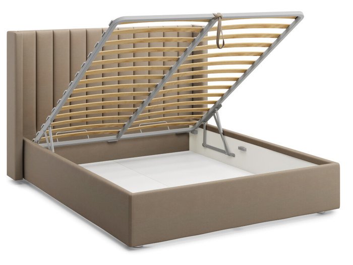 Кровать Premium Mellisa 2 180х200 светло-коричневого цвета с подъемным механизмом  - лучшие Кровати для спальни в INMYROOM