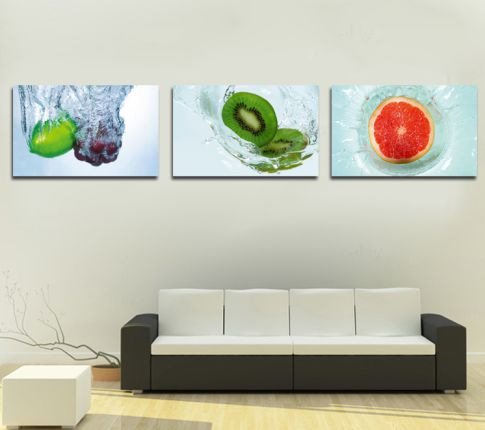 Триптих на холсте "Свежесть фруктов" - купить Принты по цене 5790.0