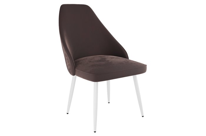 Набор из двух стульев Милан темно-коричневого цвета с белыми ножками - купить Обеденные стулья по цене 17490.0