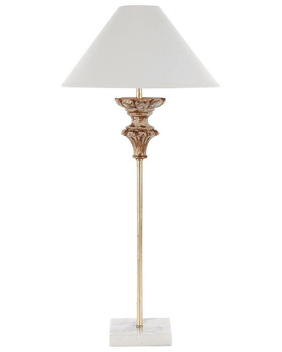 Настольная лампа Алана с белым абажуром