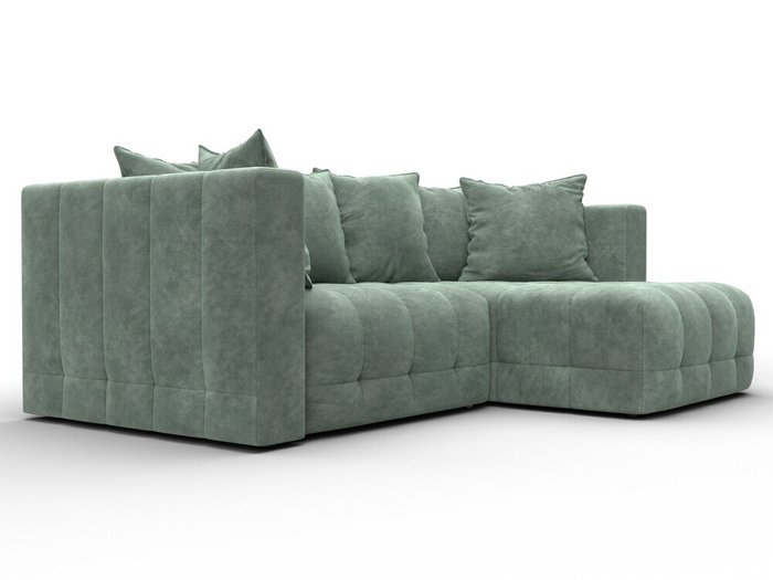 Угловой диван-кровать Лига-052 светло-зеленого цвета - лучшие Угловые диваны в INMYROOM