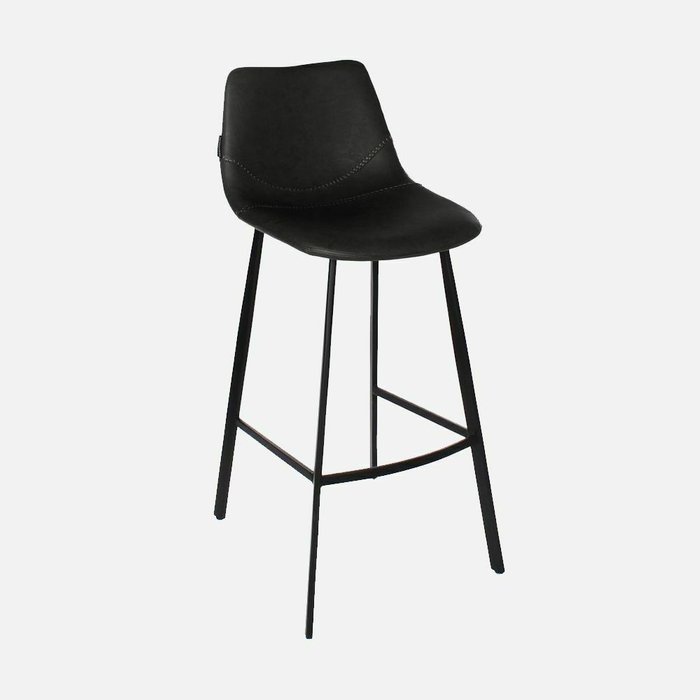 Полубарный стул Бормио черного цвета