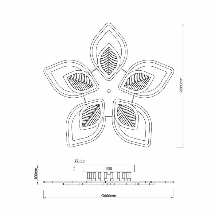 Потолочная люстра Anise 10288/10LED (акрил, цвет белый) - купить Потолочные люстры по цене 9790.0 Потолочная люстра Anise 10288/10LED (акрил, цвет белый) - купить Потолочные люстры по цене 9790.0
