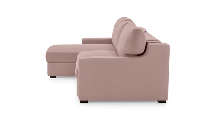 Угловой диван-кровать с оттоманкой Непал розового цвета - лучшие Угловые диваны в INMYROOM