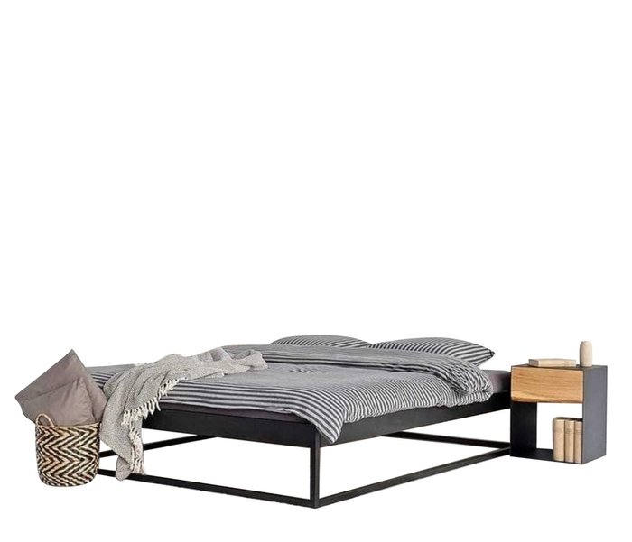 Кровать-подиум Брио 140х200 черного цвета - лучшие Кровати для спальни в INMYROOM