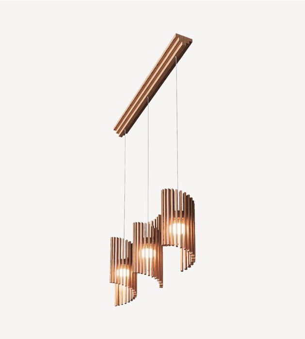 Подвесной светильник Нерта 3 из массива палисандры Подвесной светильник Нерта 3 из массива палисандры