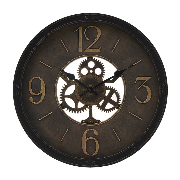 Настенные часы темно-коричневого цвета