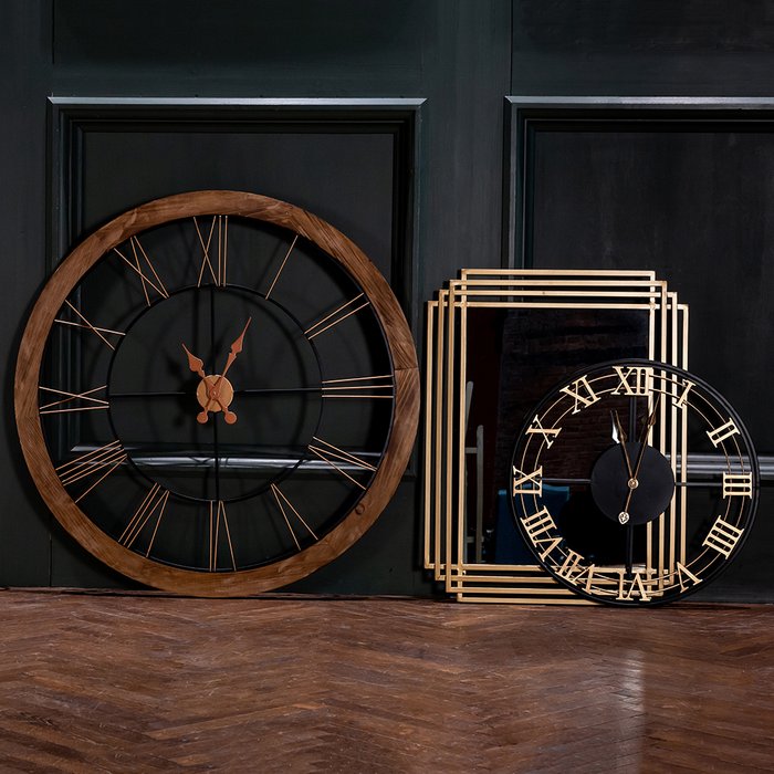 Часы настенные Зендея коричневого цвета - лучшие Часы в INMYROOM