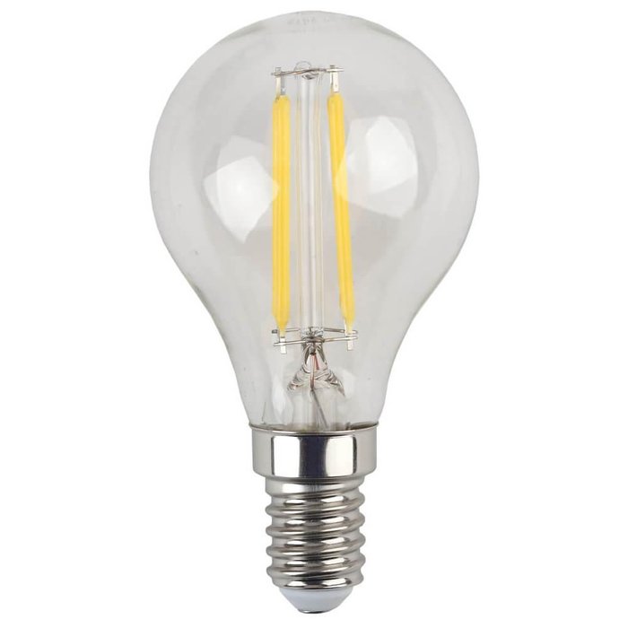 Лампа светодиодная филаментная E14 5W 2700K прозрачная