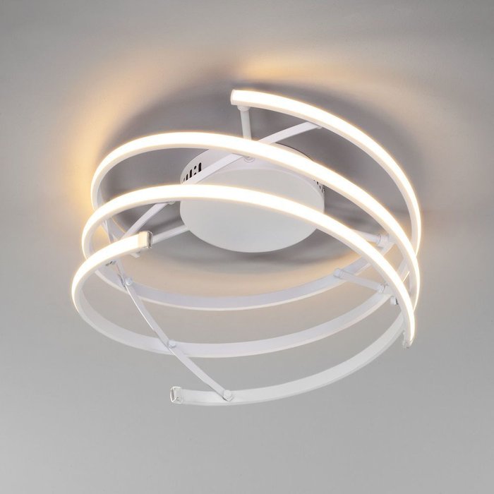 Потолочный светодиодный светильник с пультом управления 90229/3 белый Breeze - купить Потолочные люстры по цене 8190.0