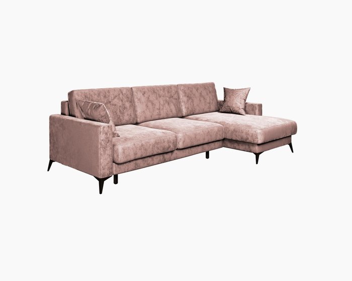 Диван-кровать угловой правый Наоми розового цвета - купить Угловые диваны по цене 86889.0