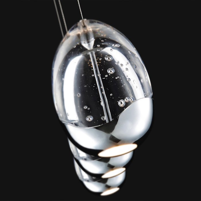 Подвесной светильник Illuminati Terrene из прозрачного выдувного стекла с металлическими элементами - лучшие Подвесные светильники в INMYROOM