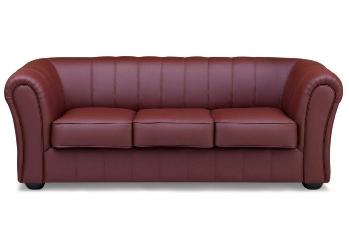 Прямой диван-кровать Бруклин Премиум коричневого цвета