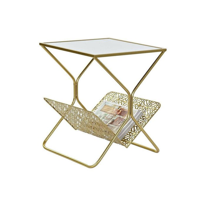 Столик Позолоченный Металл Зеркало 45 x 45 x 55 cm - лучшие Журнальные столики в INMYROOM