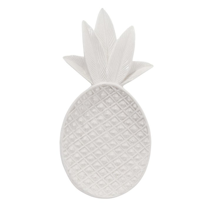 Декоративный поднос в форме ананас белого цвета