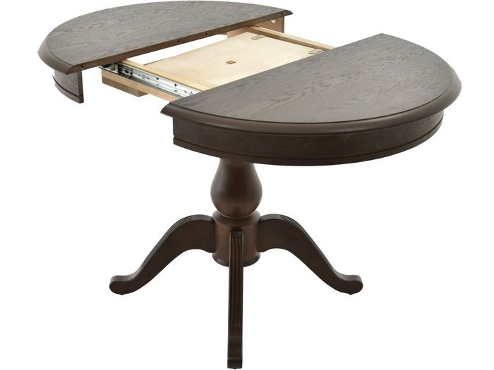 Стол раздвижной Фабрицио темно-коричневого цвета - купить Обеденные столы по цене 28250.0