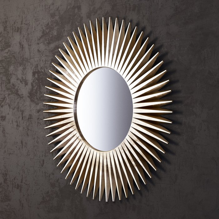 Зеркало-солнце Rays золотого цвета - купить Настенные зеркала по цене 45540.0