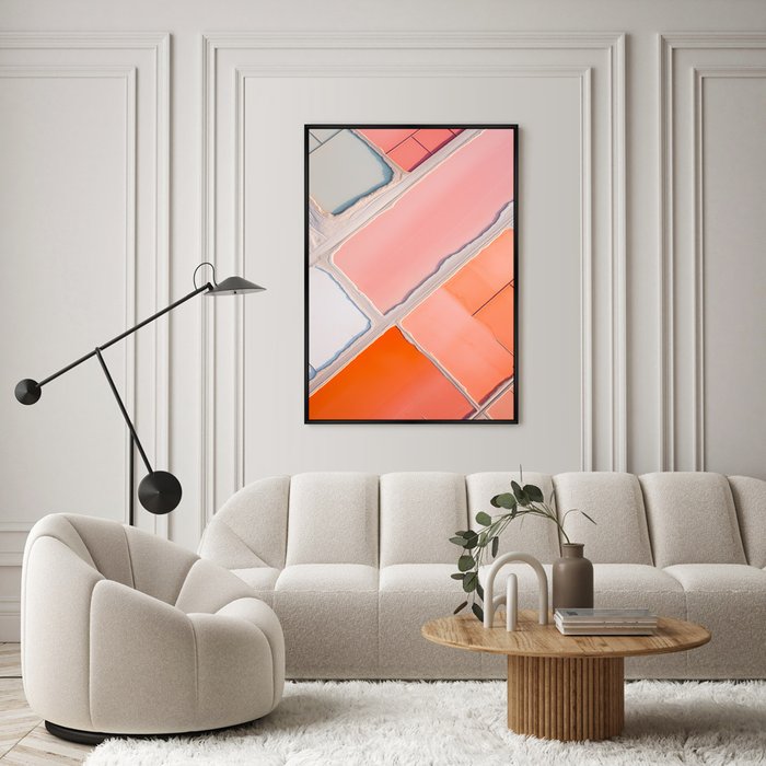 Репродукция картины Salt lakes, orange and pink, No 2, 2024г. - лучшие Картины в INMYROOM