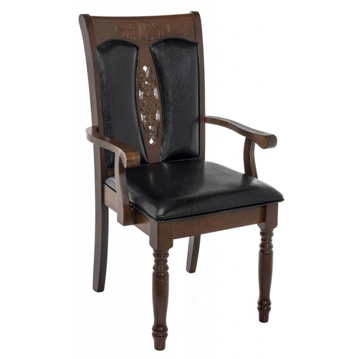 Кресло-стул Gala dirty oak / black из массива гевеи Кресло-стул Gala dirty oak / black из массива гевеи