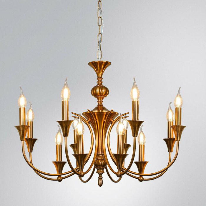 Подвесная люстра Arte Lamp COLLINETTA A4094LM-12PB - купить Подвесные люстры по цене 22990.0 Подвесная люстра Arte Lamp COLLINETTA A4094LM-12PB - купить Подвесные люстры по цене 22990.0