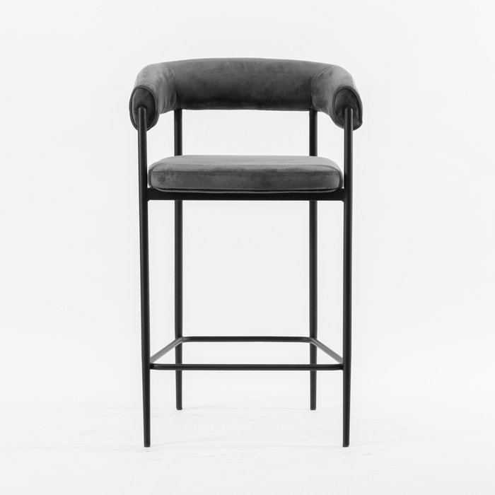 Стул полубарный Манчестер темно-серого цвета - купить Барные стулья по цене 13900.0