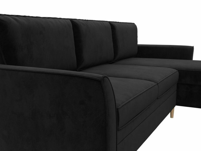 Угловой диван-кровать София черного цвета правый угол - лучшие Угловые диваны в INMYROOM