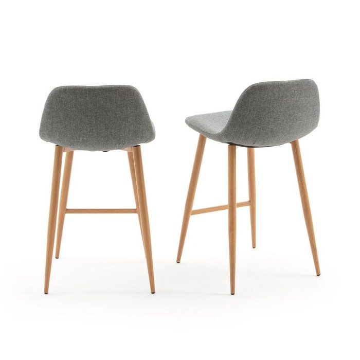 Комплект из двух полубарных стульев Nordie серого цвета - купить Барные стулья по цене 20799.0