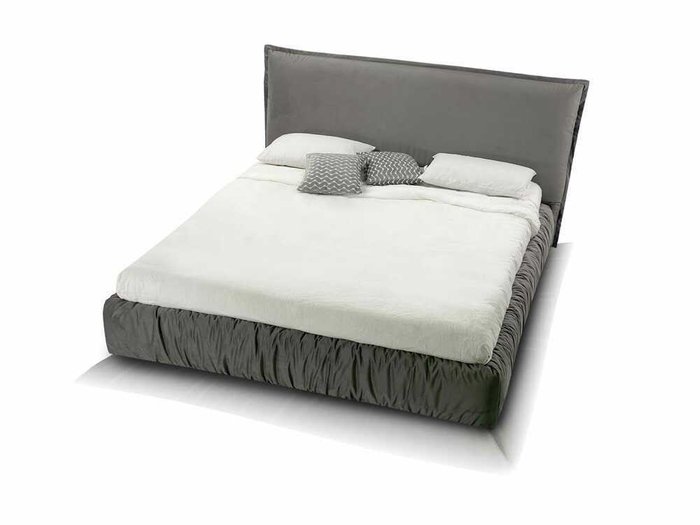 Кровать с подъемным механизмом Now 200х200 серого цвета - купить Кровати для спальни по цене 183790.0