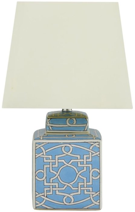 Керамическая настольная лампа Pattern small blue - купить Настольные лампы по цене 14040.0