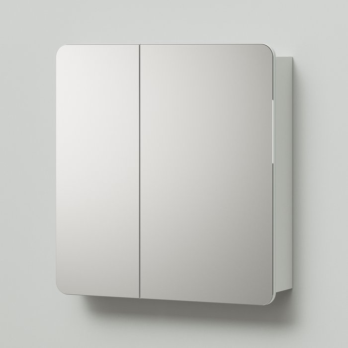 Зеркальный шкаф Анкона 75 белого цвета - купить Полки по цене 6990.0