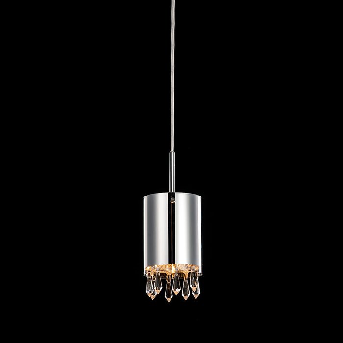 Подвесной светильник Illuminati из хромированного металла с прозрачными хрустальными кулонами - купить Подвесные светильники по цене 8930.0